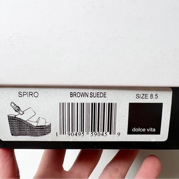 Dolce Vita Spiro Wedge Sandal, Women's Size 8.5 Brown Suede NEW Platform Chunky - Picture 9 of 10